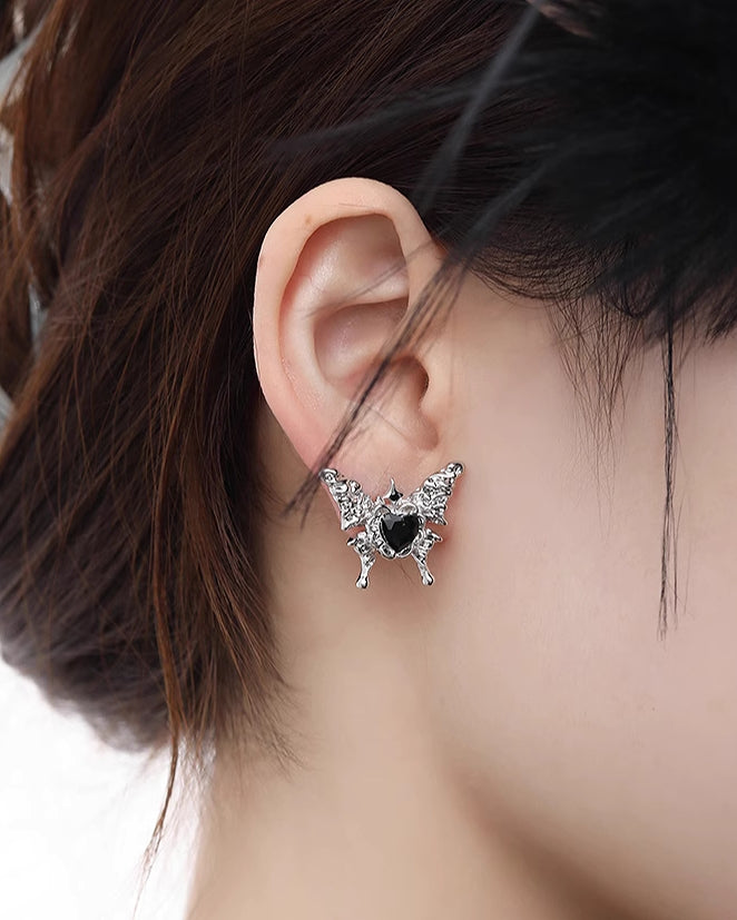 Black Love Butterfly Earrings