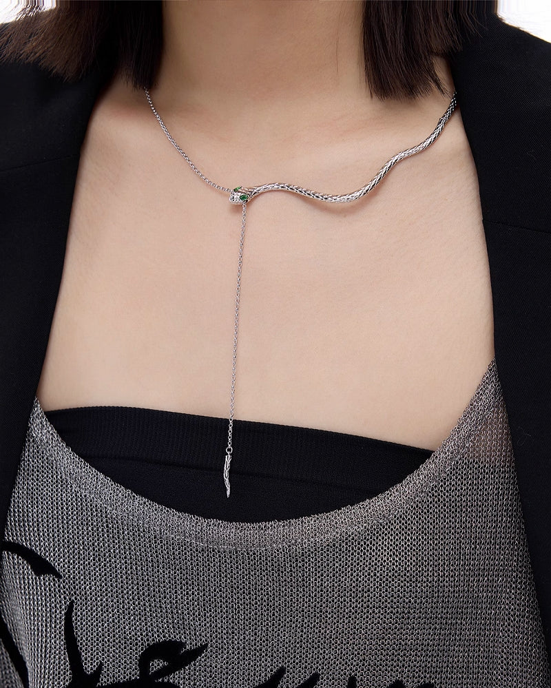 Snake Green Necklace