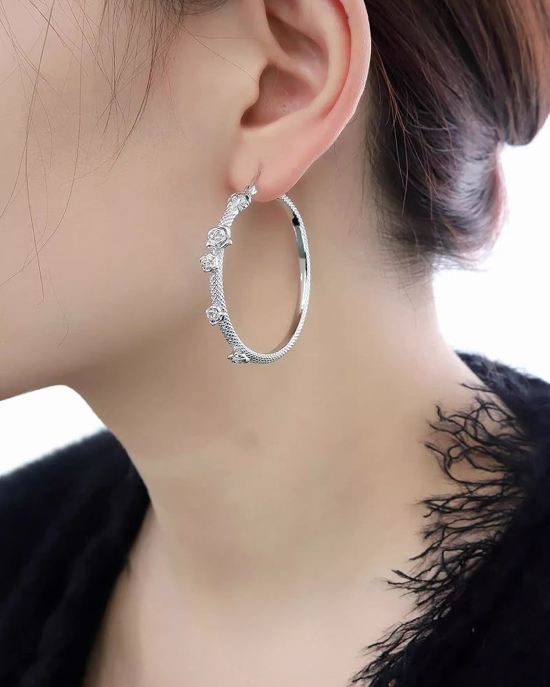 Snake Dance Rose Earrings 03