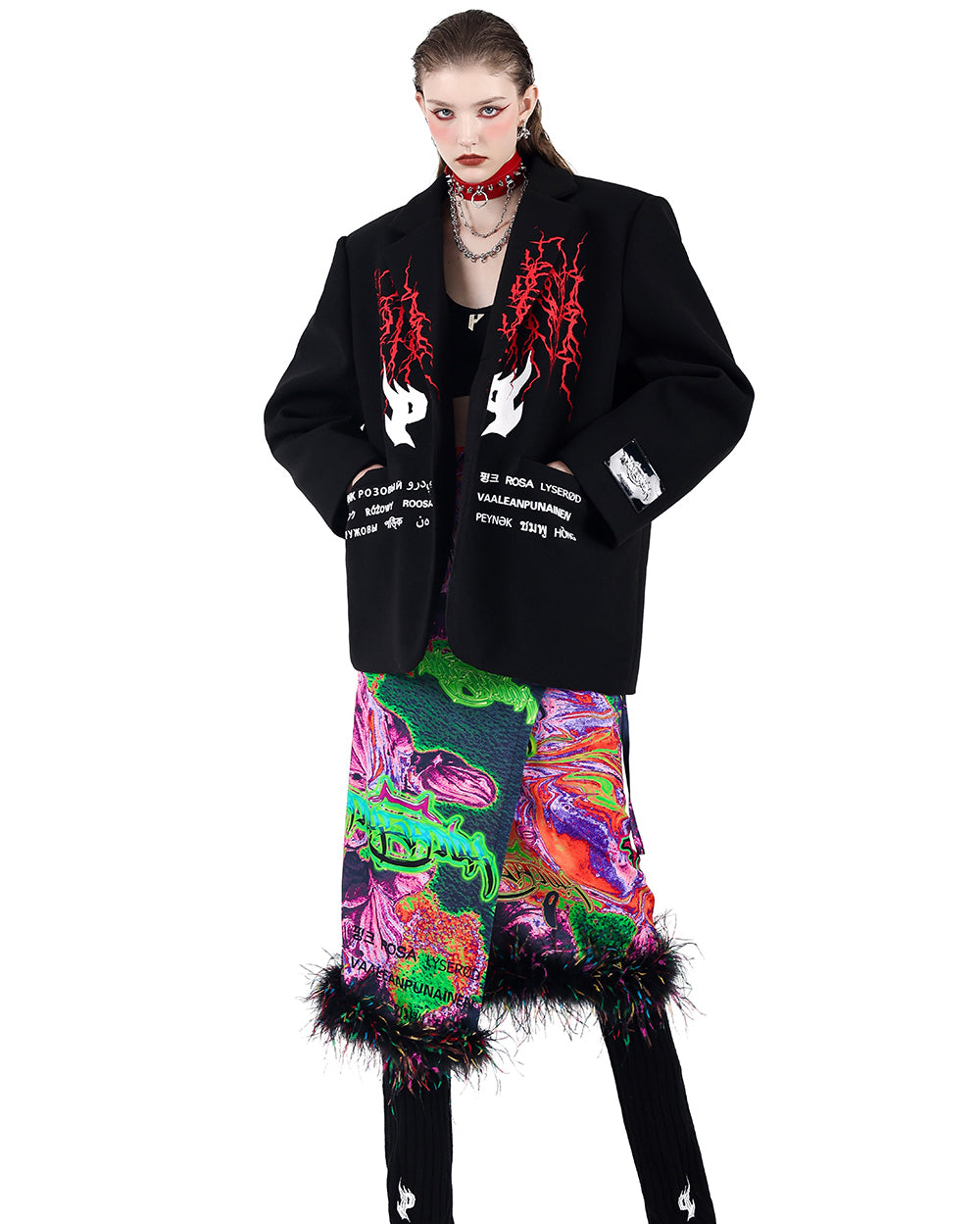 [PINKSPINK] Diamond Rock Chain Choker pg594