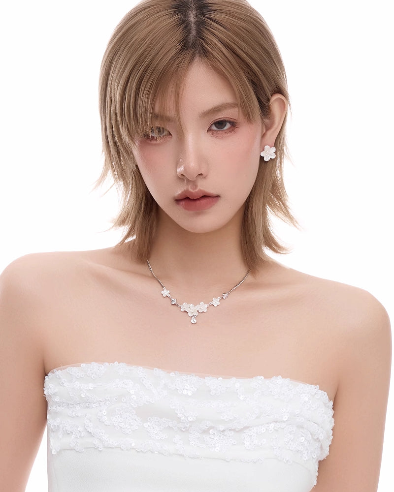 Night Sakura Flower Earrings