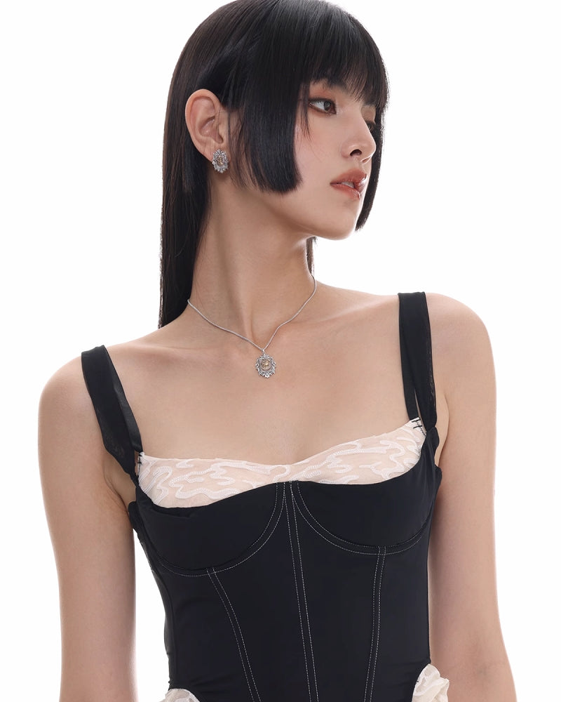 【SUMIYAKI】Picture Frame Retro Necklace pg1361