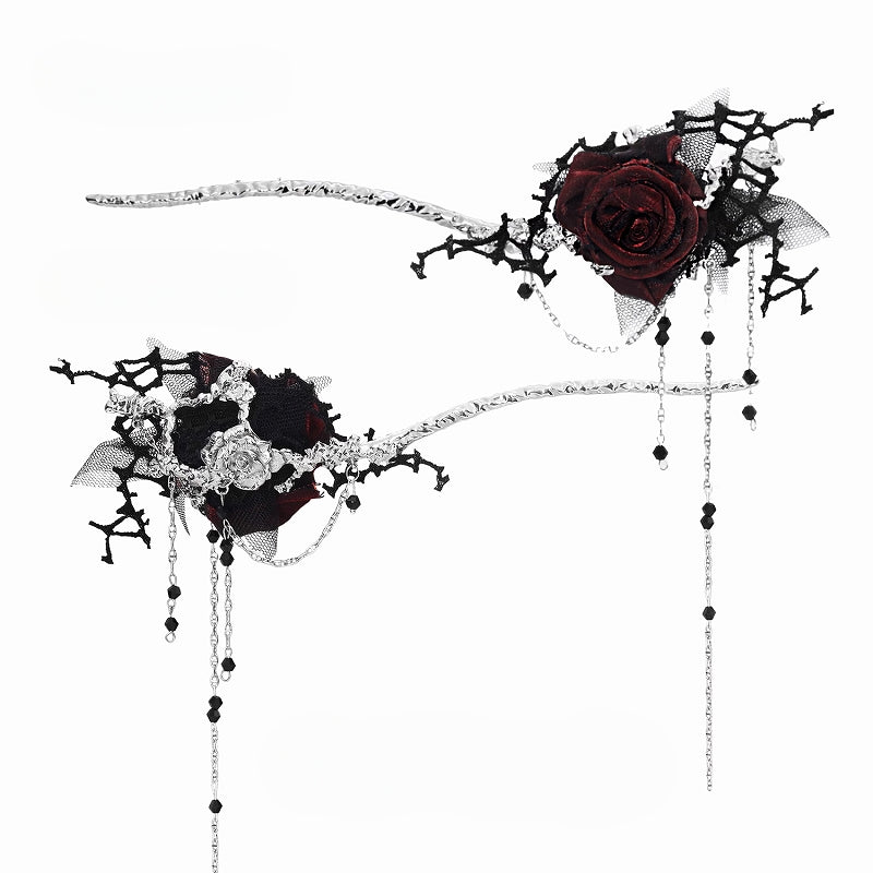 [1ST XULIE] Forbidden Rose Tassel Hairpin pg834