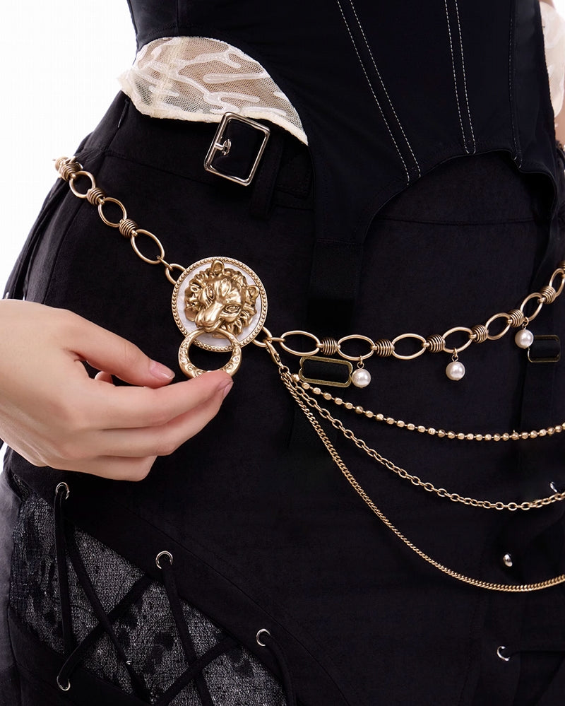 Suanni Lion Head Waist Chain 02