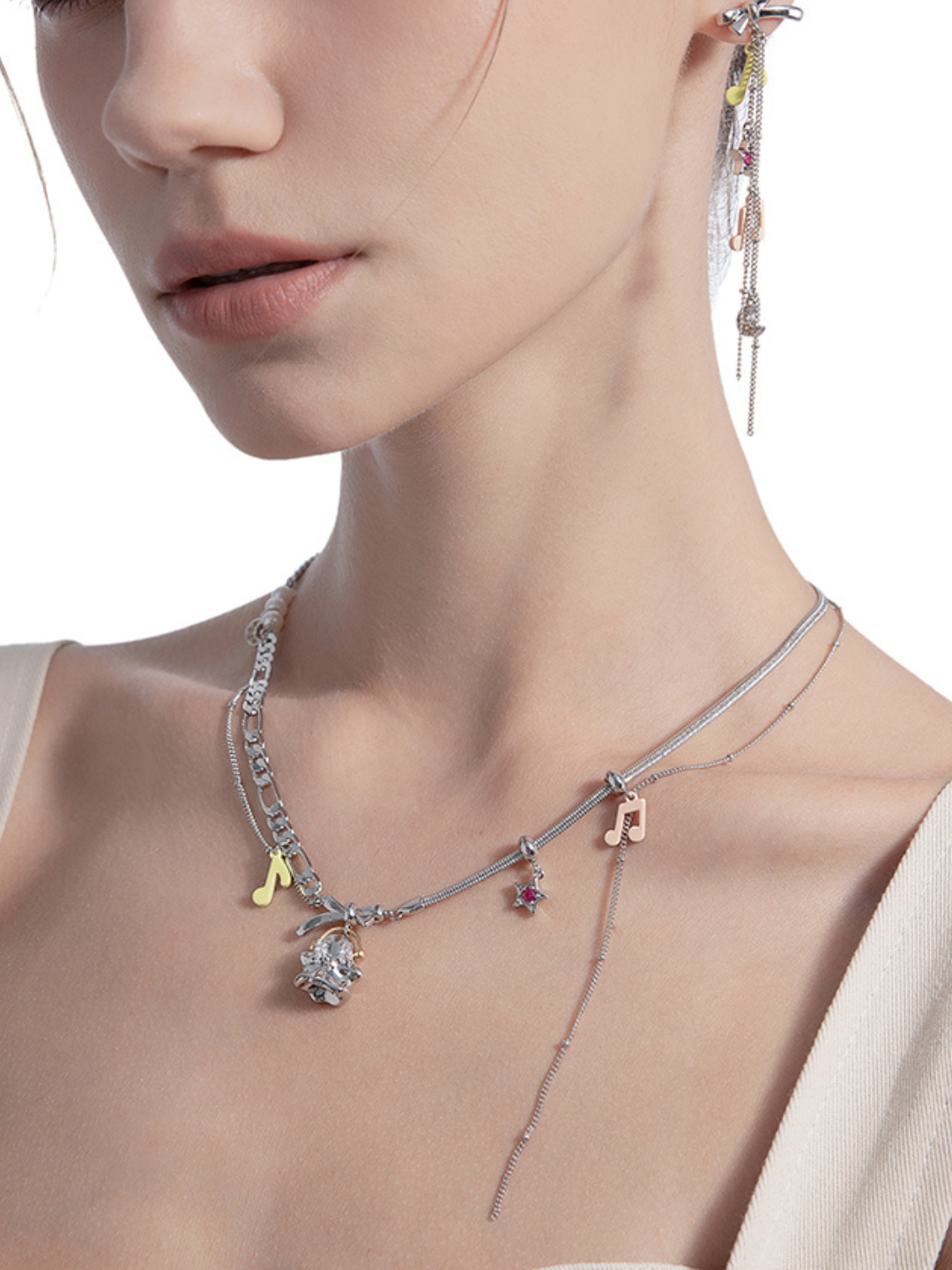 [MASW] Carnival Ghost Bow Necklace pg383