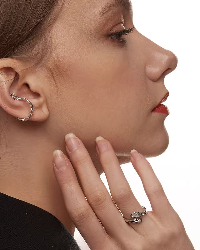 [FAITMAIN] Lunar Eclipse Serpentine Snake Ring pg1157