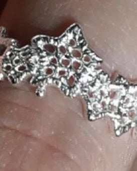 Lace Glow Sterling Silver Open Ring