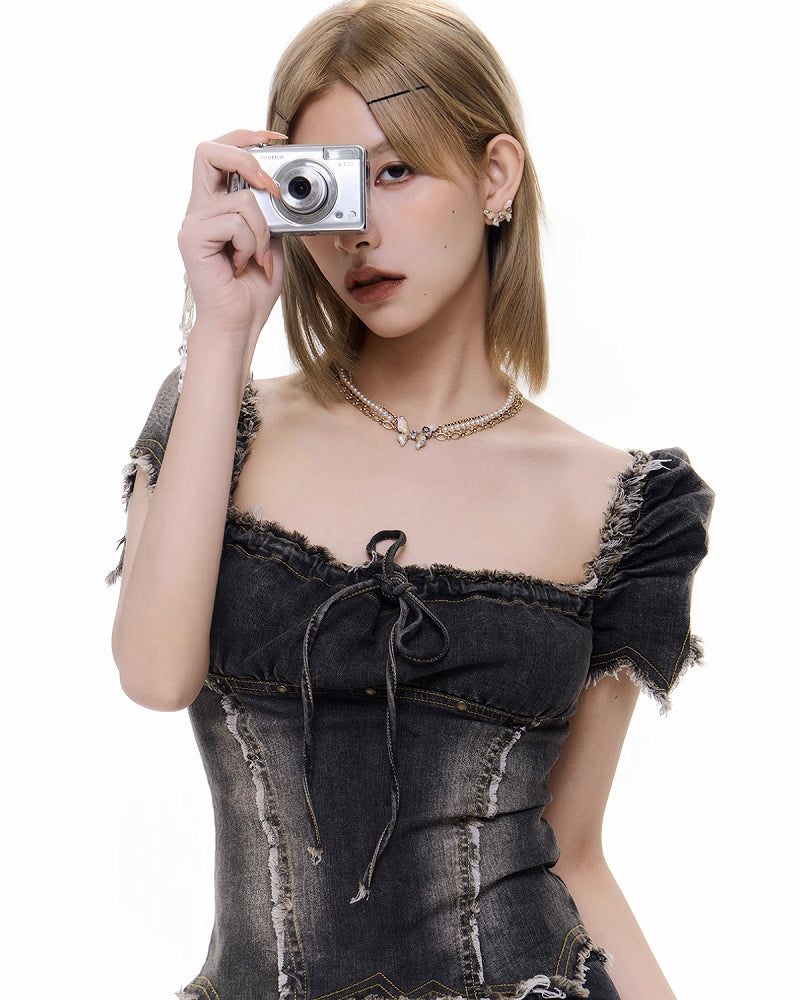 [SUMIYAKI] Butterfly Rose Pearl Layer Necklace pg343