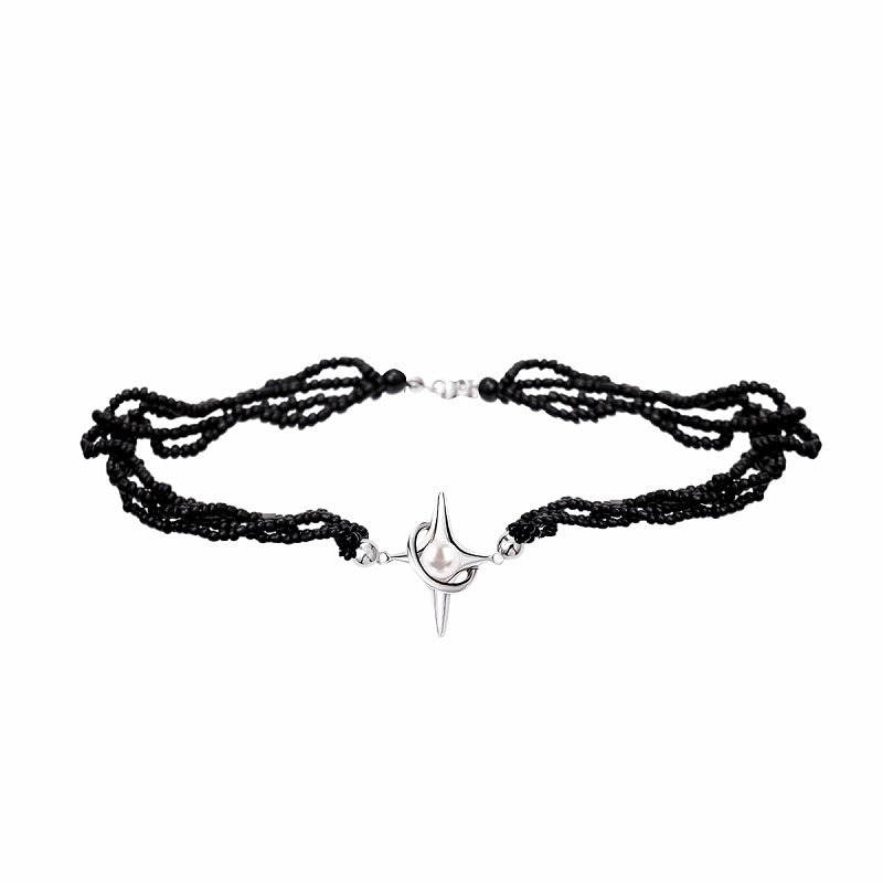 [SUMIYAKI] Vintage Pearl Star Layer Necklace pg1947