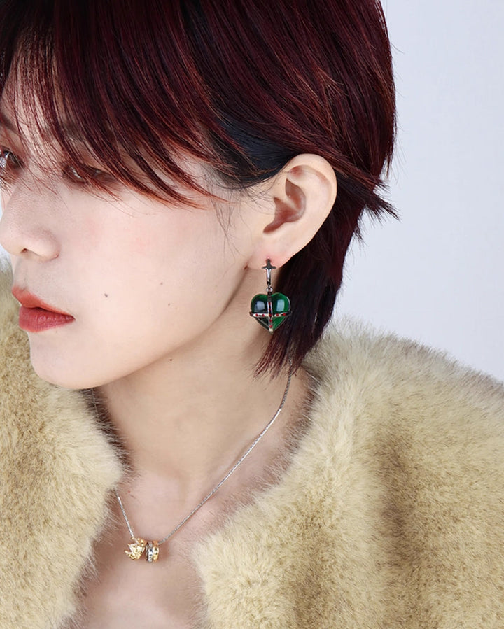 【Esak∞chi】Taboo Love Heart Earrings pg1821