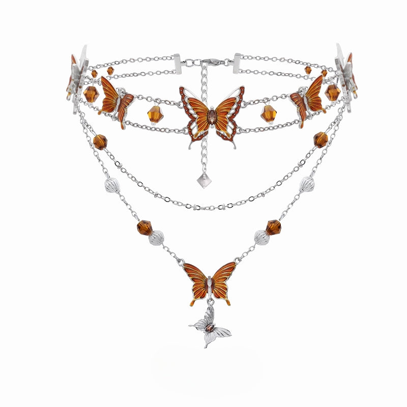 【1ST XULIE】Rebirth of Desolation Butterfly Choker & Necklace pg1450