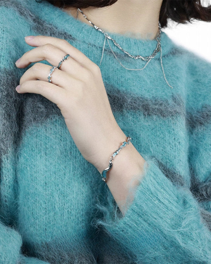 【OOMEOO】Blue Waves Bracelet pg231