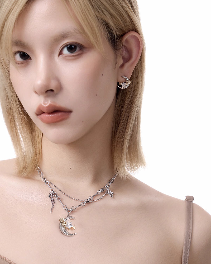 [SUMIYAKI] Star And Moon Earrings pg1683