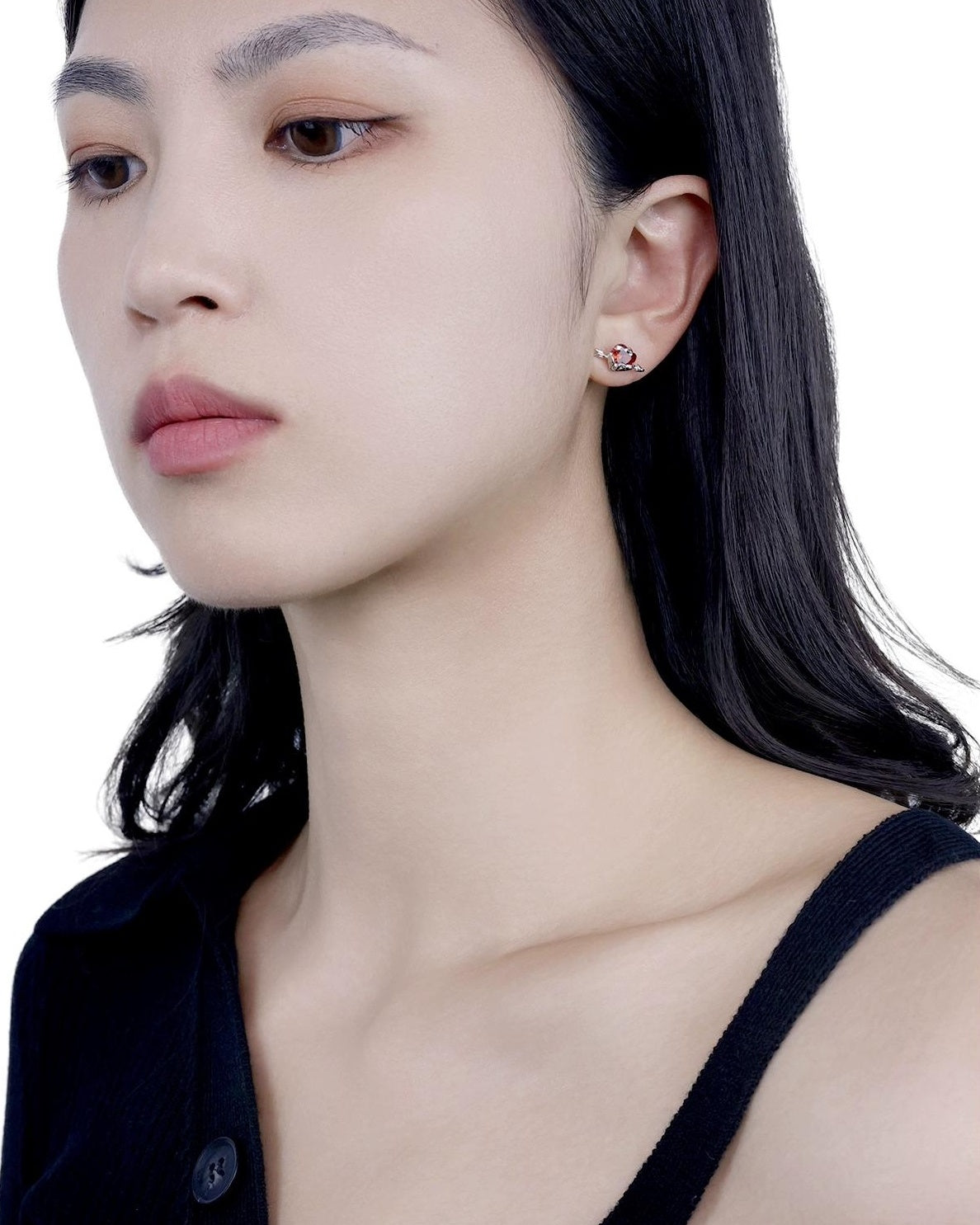 Love Heart Silver Earrings
