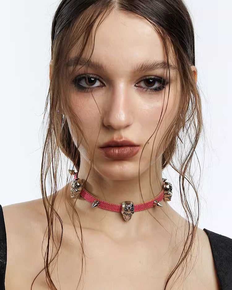 [OCTO VITA] Evil Girl Punk Skull Choker pg705