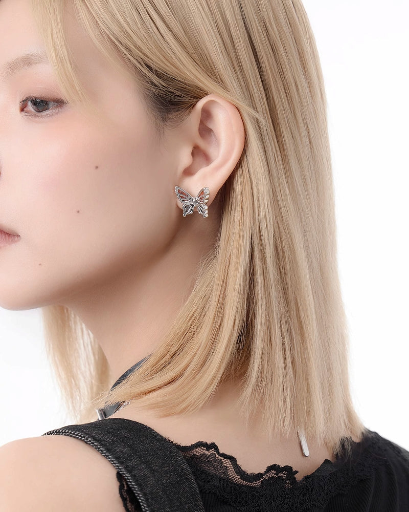 【SUMIYAKI】Three Dimensional Butterfly Earrings pg1897