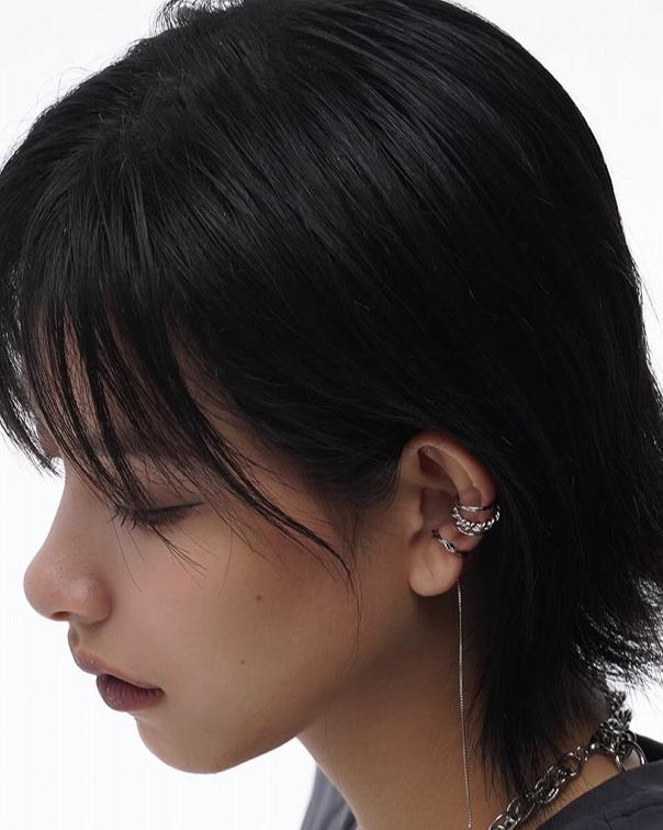 【SUMIYAKI】Spiral Ear Wire & Cuff pg1676