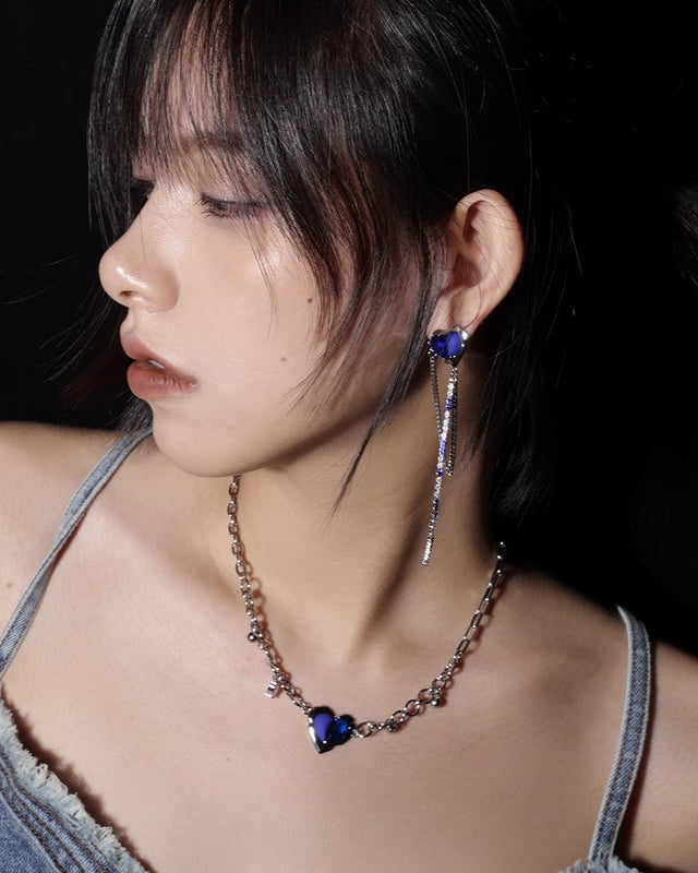 【SUMIYAKI】Big Fire Klein Blue Necklace pg142