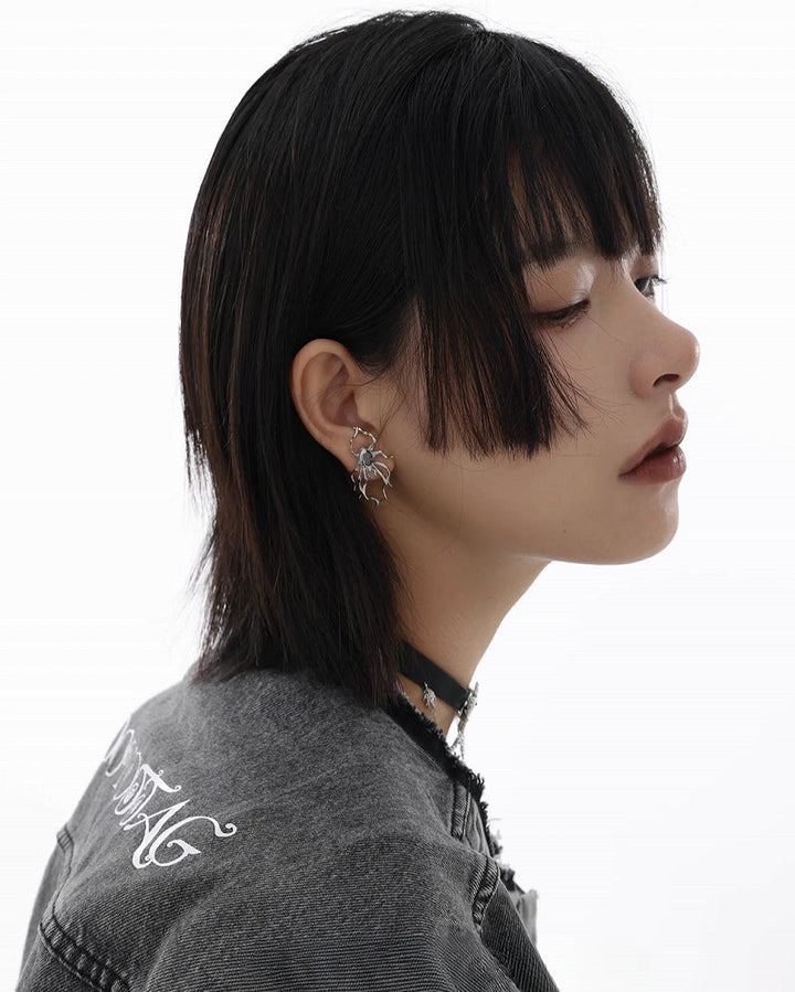 【SUMIYAKI】Taboo Spider Web Earrings pg1829