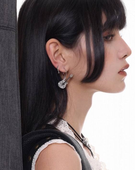 【SUMIYAKI】Punk Guitar Earrings pg1405