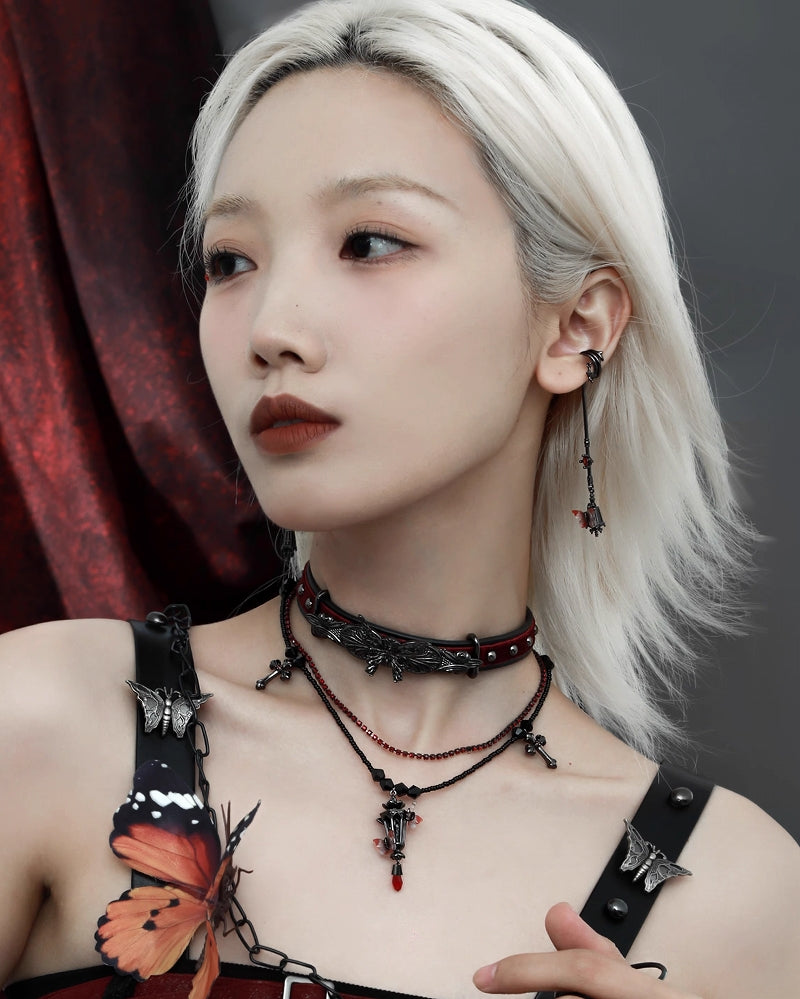 Butterfly and Lonely Lamp Choker &amp; Necklace