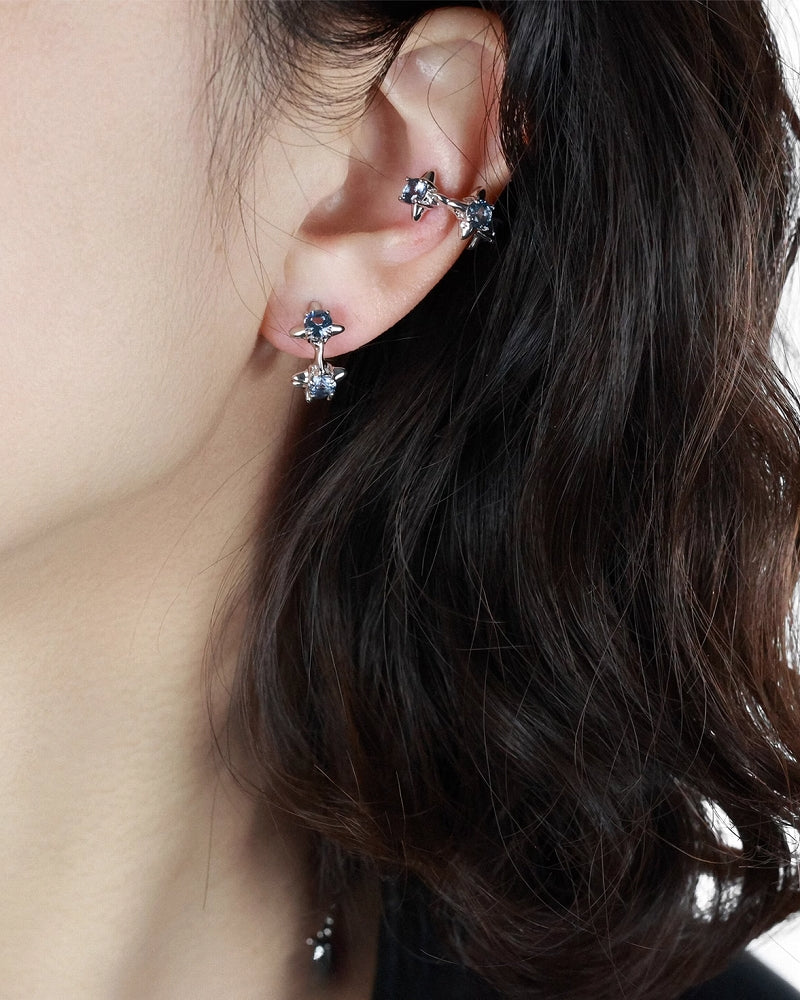 【OOMEOO】Star Fall Blue Small Earrings pg1718