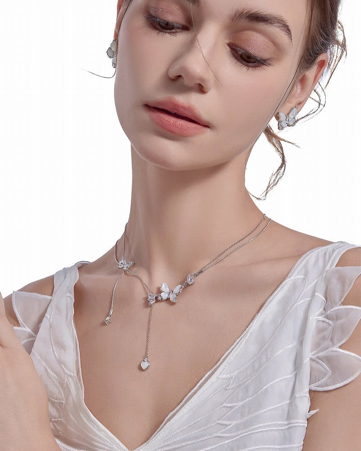 【MASW】Butterfly Dance Layer Necklace pg284