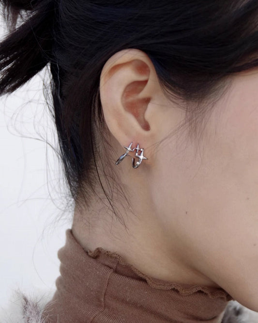 [Esak∞chi]Black Star Earrings pg200