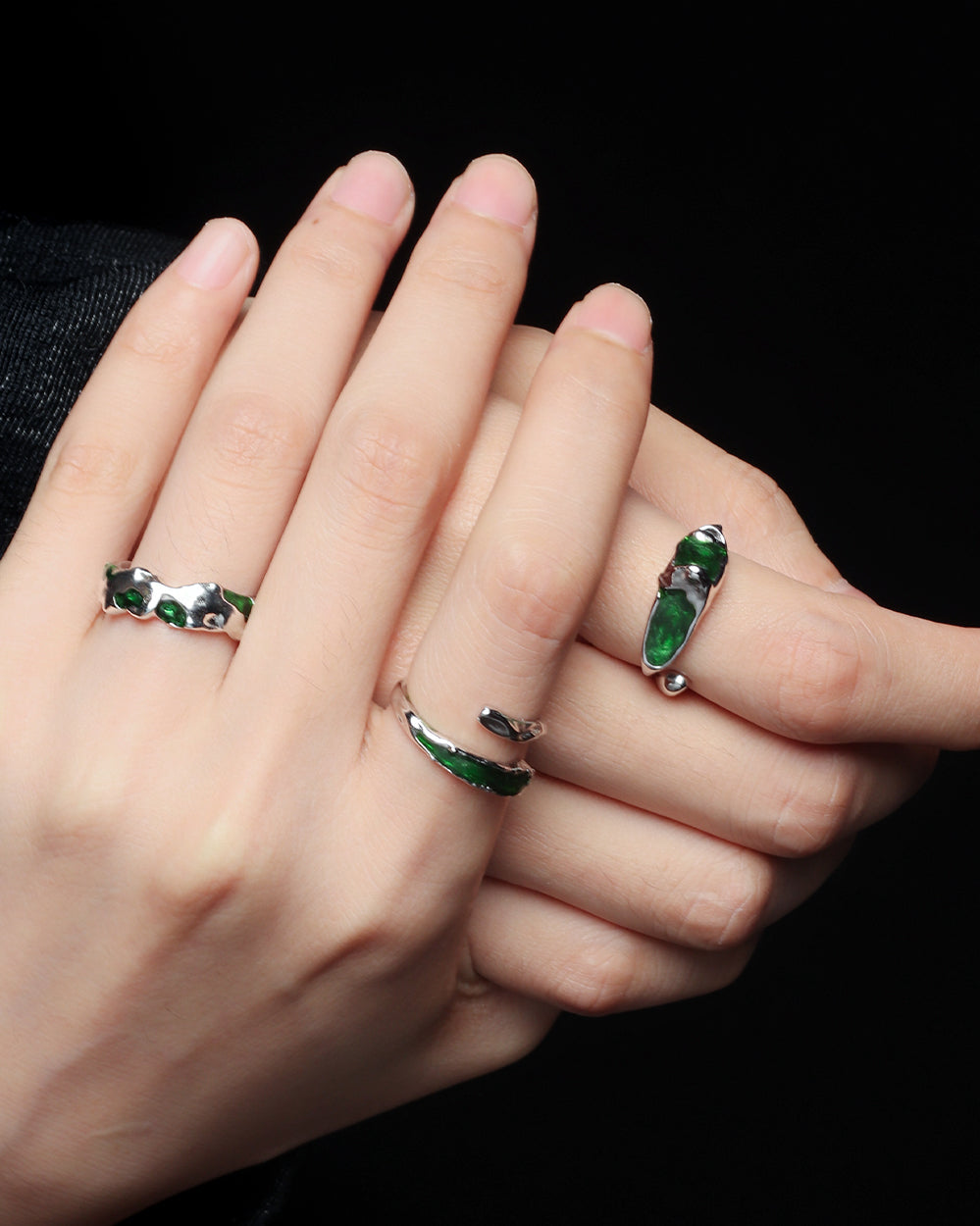 【1ST XULIE】Green Snake Ring02 pg954