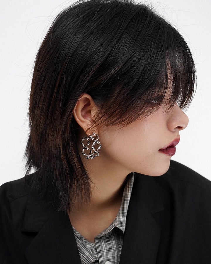 【SUMIYAKI】Circle Double Helix Earrings pg431