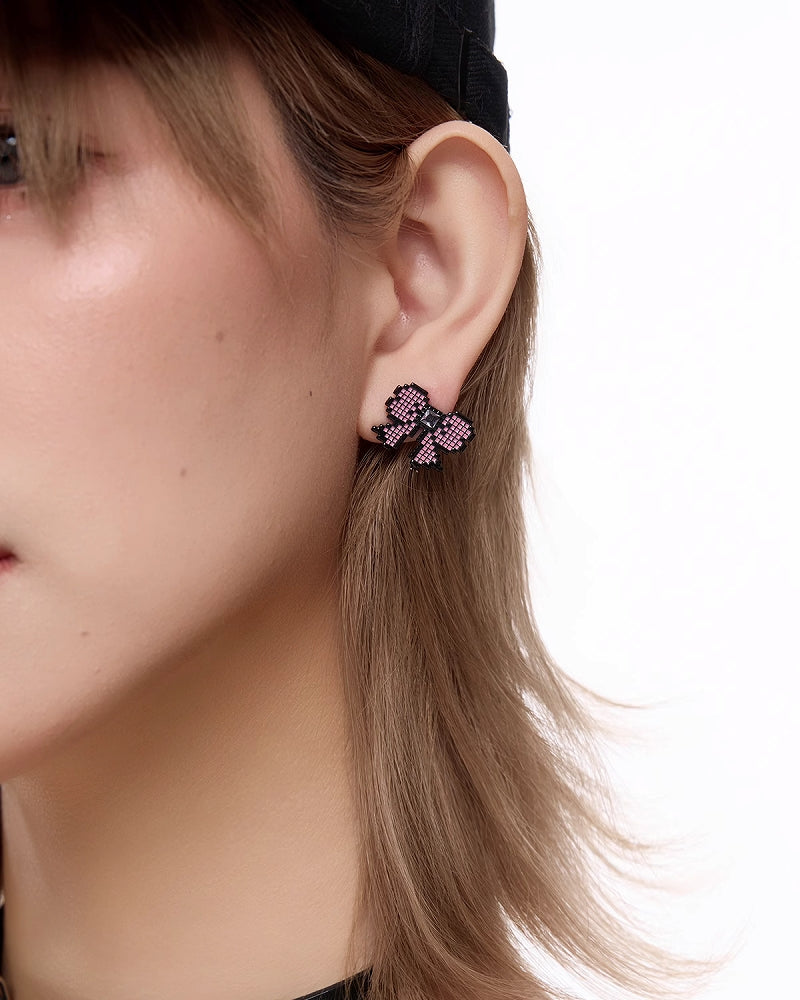 Pixel Bow Earrings