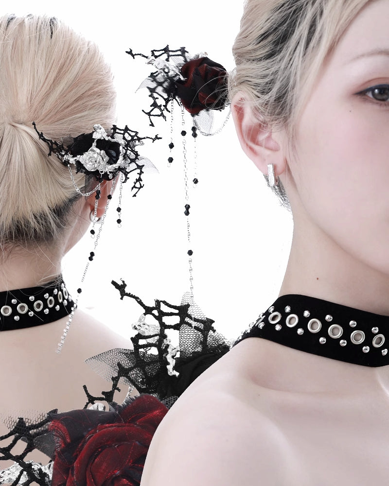 [1ST XULIE] Forbidden Rose Tassel Hairpin pg834