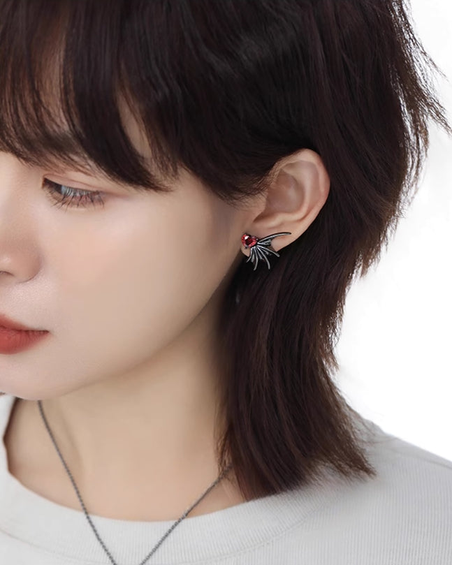 Black Bat Wing Earrings &amp; Cuffs