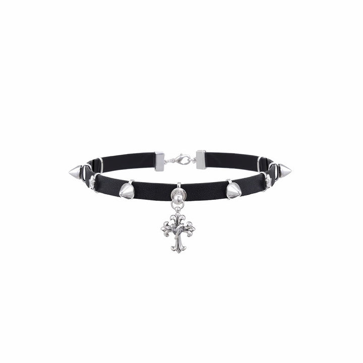 [SUMIYAKI] Rivet Heart Cross Choker pg1502