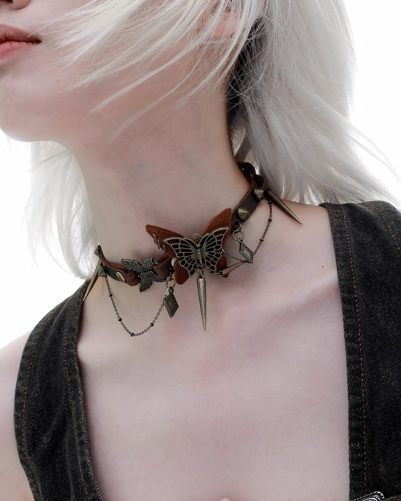 【1ST XULIE】Wasteland Butterfly Island Retro Choker pg1973