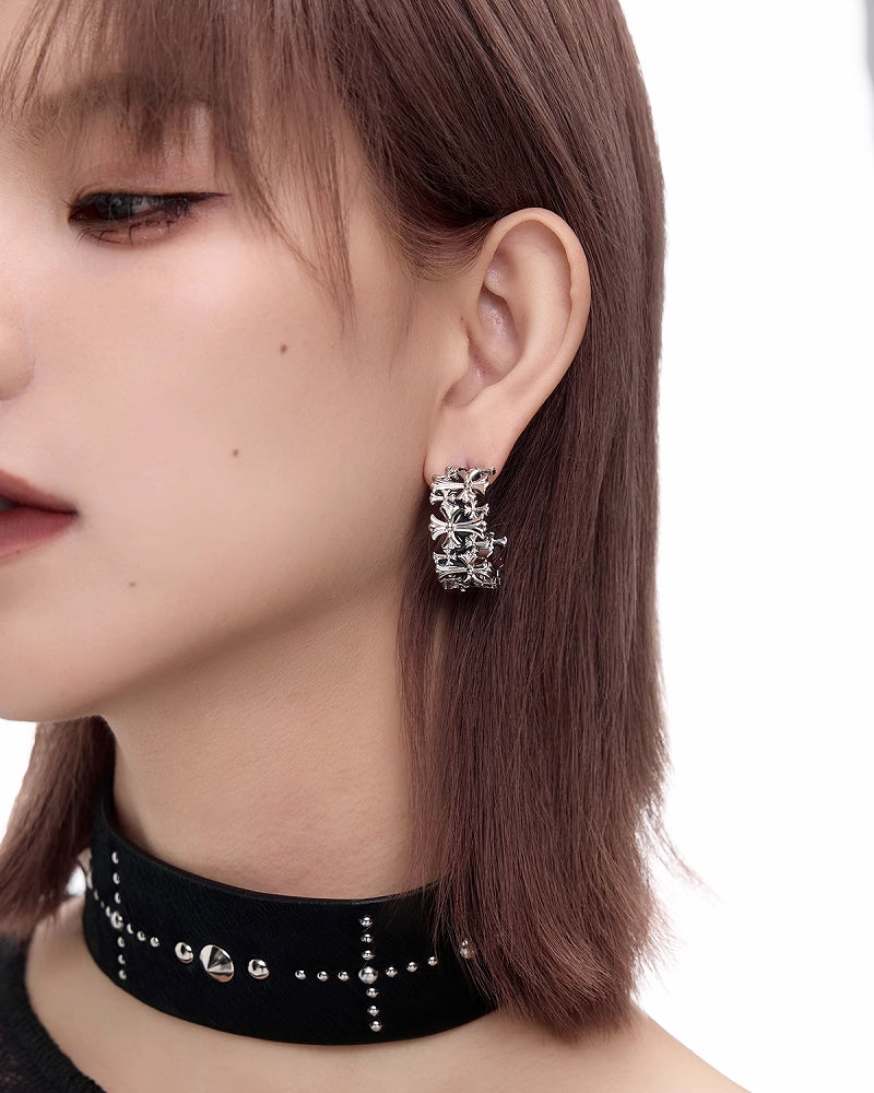 Retro Punk Cross Earrings