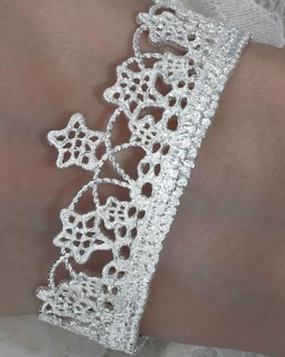 Lace Glow Sterling Silver Open Ring