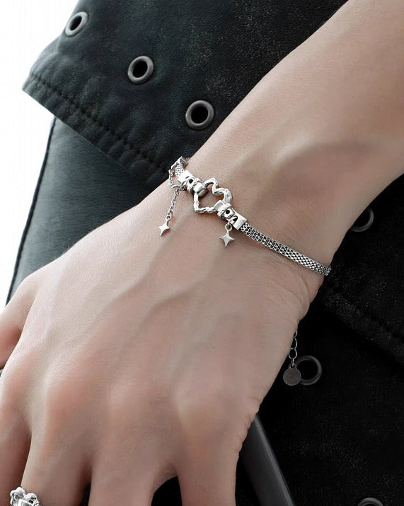 [1ST XULIE] Heart Star Bracelet pg974