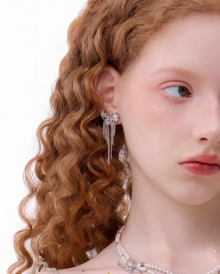 【SUMIYAKI】Butterfly Gummy Tassel Earrings pg314