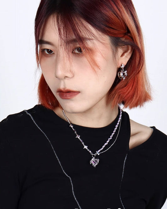 [Esak∞chi] Star Heart Necklace pg1723