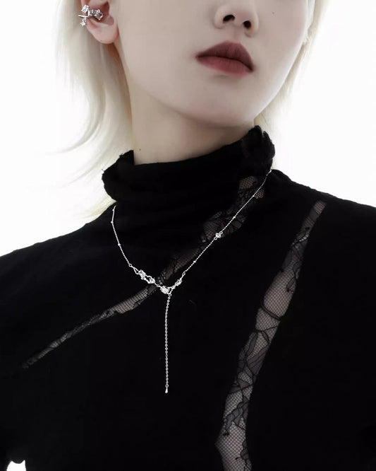 Imitation Stone Tassel Necklace