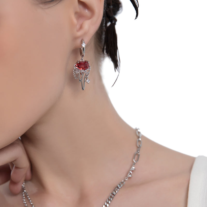 [MASW] Lava Heart Earrings pg1054