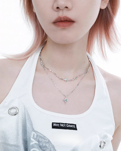 [1ST XULIE] Sea Starry Sky Double Layer Necklace pg1547