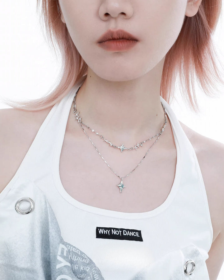 【1ST XULIE】Sea Starry Sky Double Layer Necklace pg1547