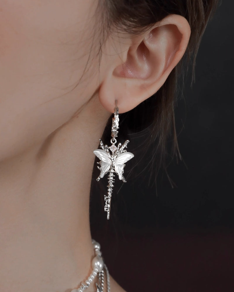 [1ST XULIE] Butterfly Skeleton Earrings 02 pg346