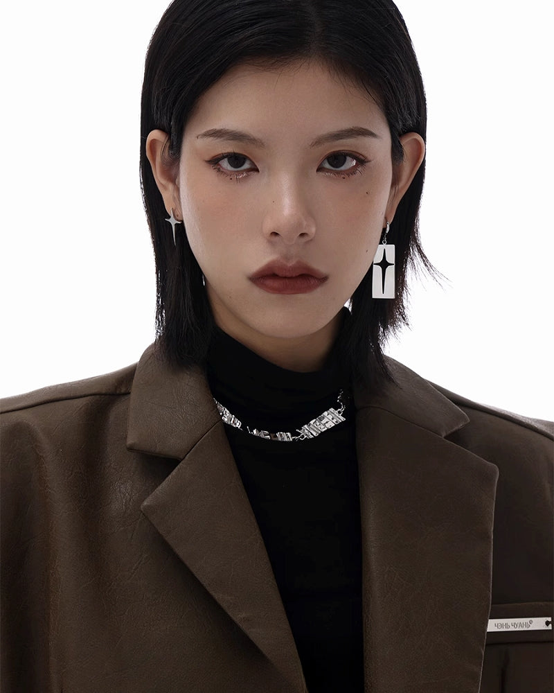 [SUMIYAKI] Twin Cross Plated Earrings pg1929