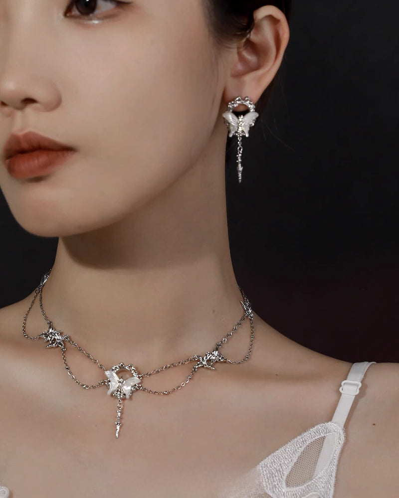 [1ST XULIE] Butterfly Skeleton Necklace pg349