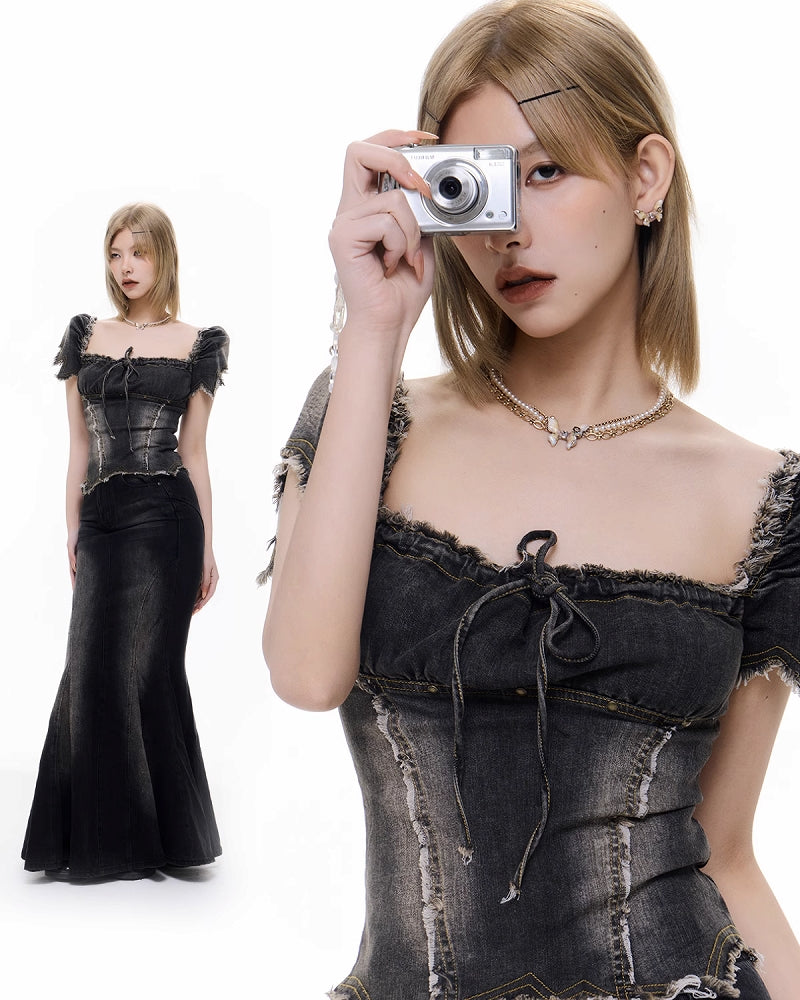 [SUMIYAKI] Butterfly Rose Layer Necklace pg341