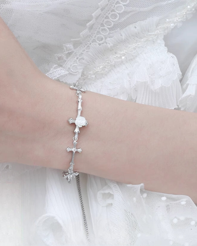 【1ST XULIE】Rose Believer Cross Bracelet pg1506