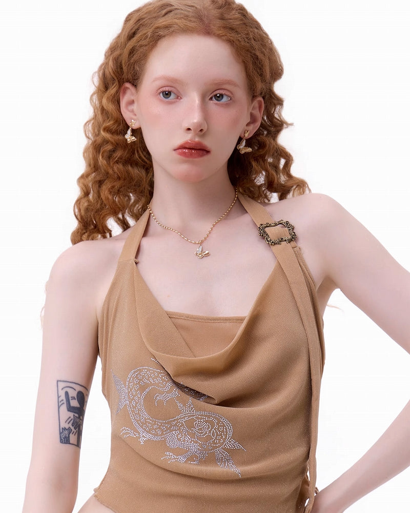 [SUMIYAKI] Golden Butterfly Necklace pg909